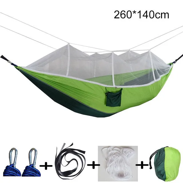 1-2 Person Portable Outdoor Camping Hammock with Mosquito Net