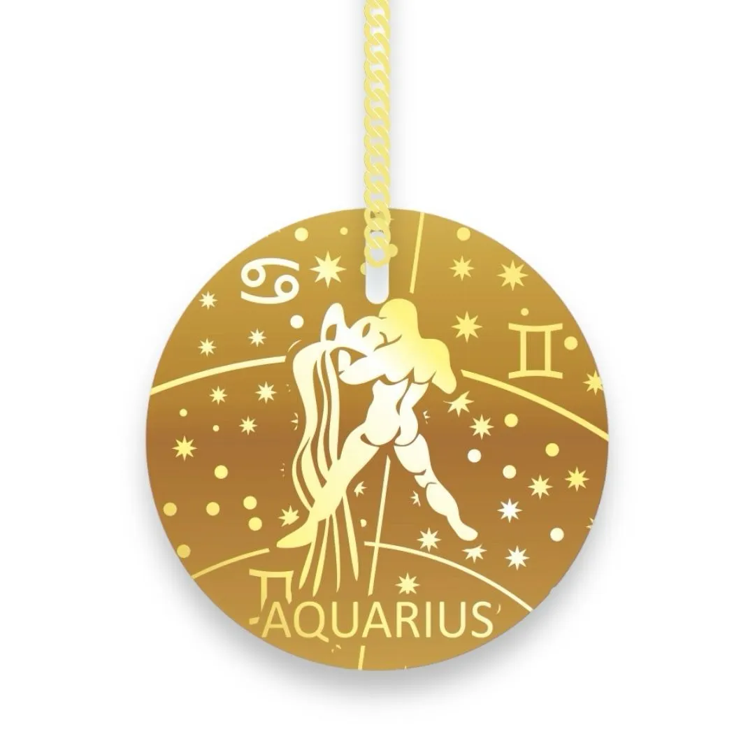 14k Aquarius Pendant