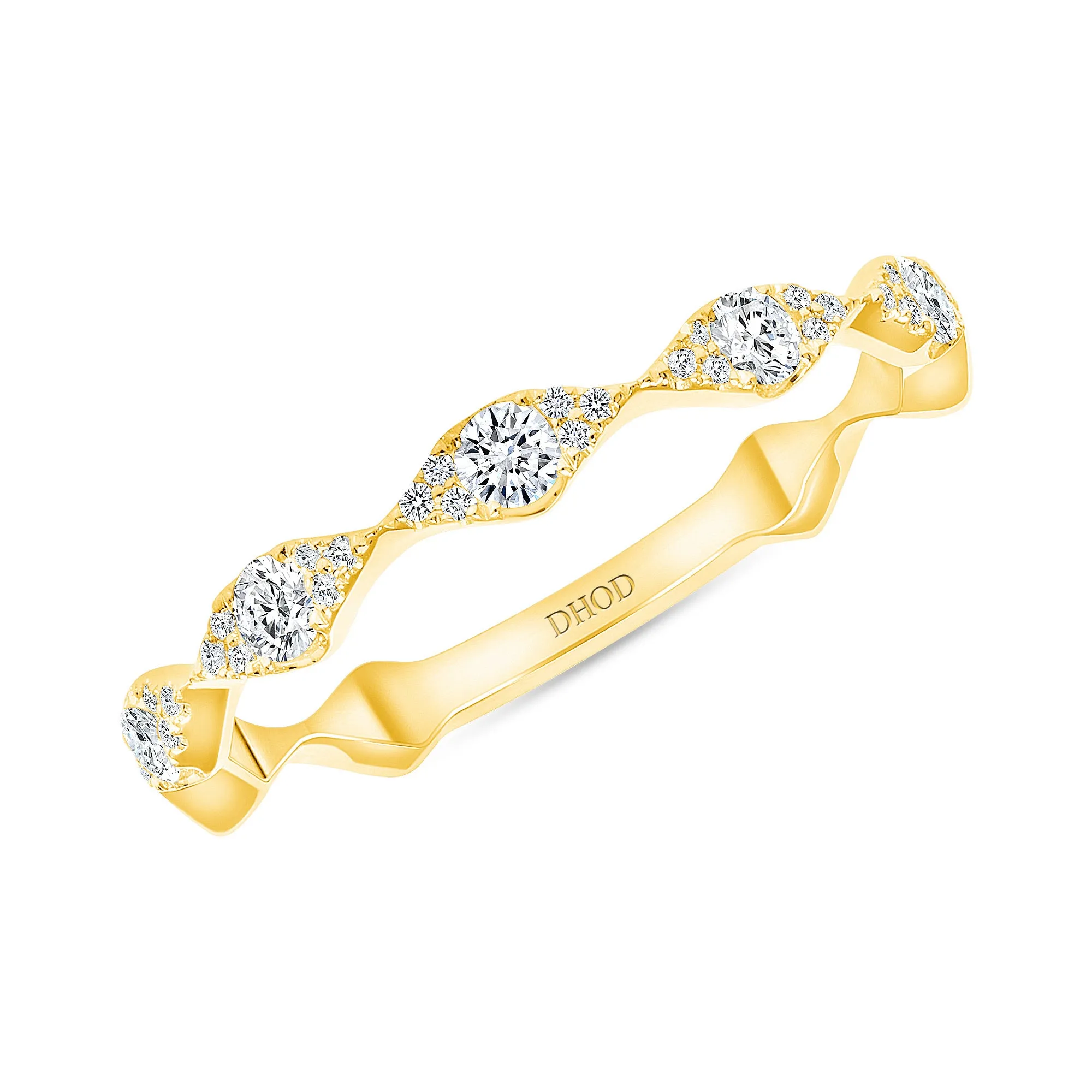 14K Gold Marquise Shape Cluster Band