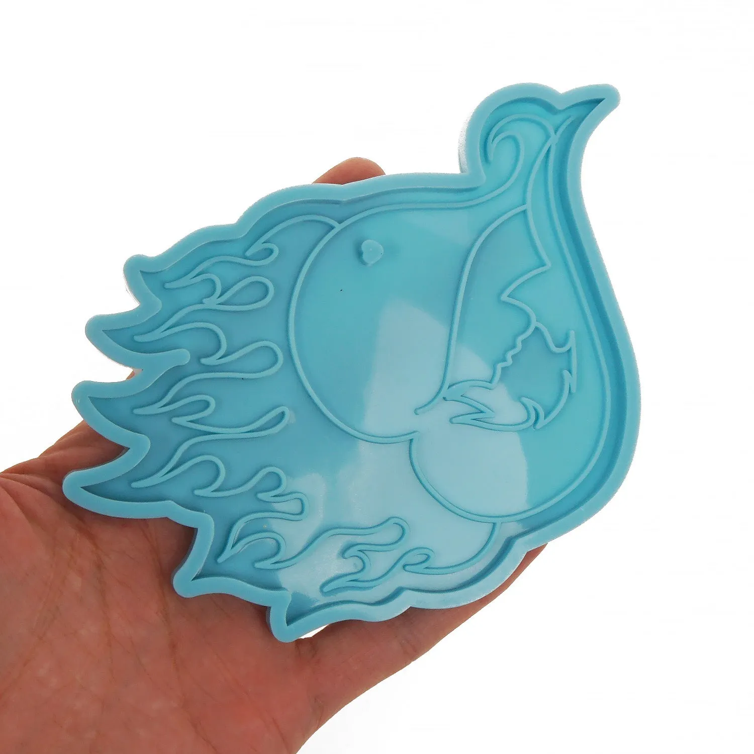 1pc Blue Silicone Coaster Mold Resin Keychain Mold DIY Resin Epoxy Craft 10364550