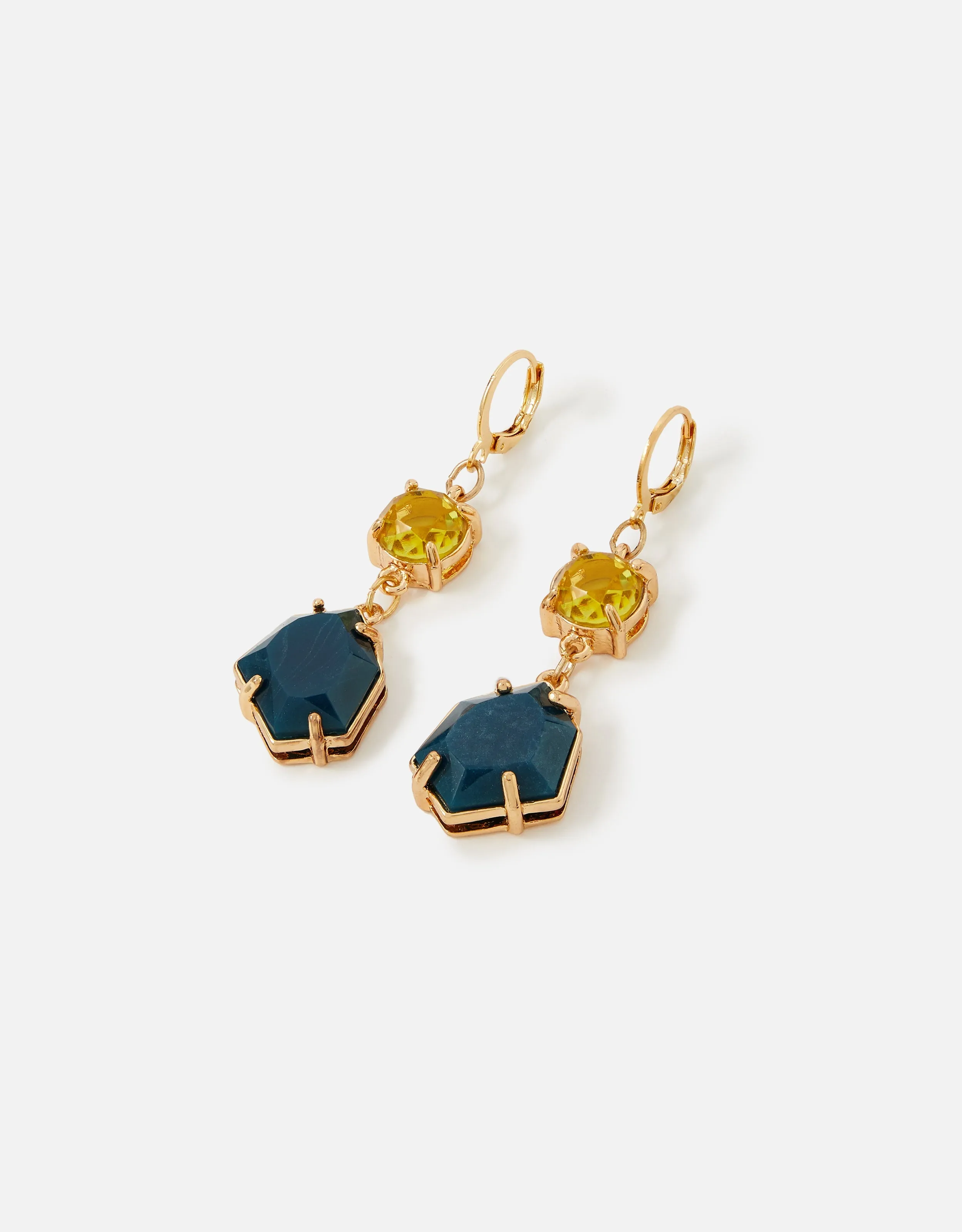 Accessorize London Country Retreat Double Gem Earrings