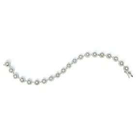 AFJ Diamond Collection - Diamond Circle Link Bracelet, White Gold