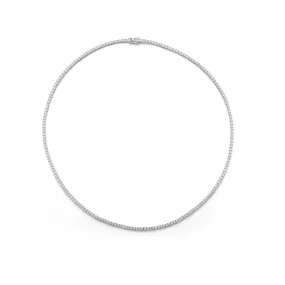 AFJ Diamond Collection - Diamond Riviere Necklace, 14k White Gold