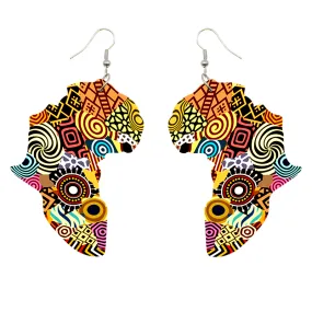 Africa inspired earrings | African continent Tribal prints