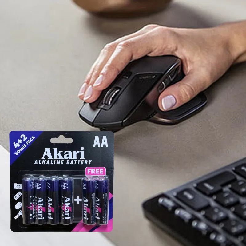 Akari Alkaline Battery, AA LR6, 1.5V - 4 2 in a pack (ABT-2A)