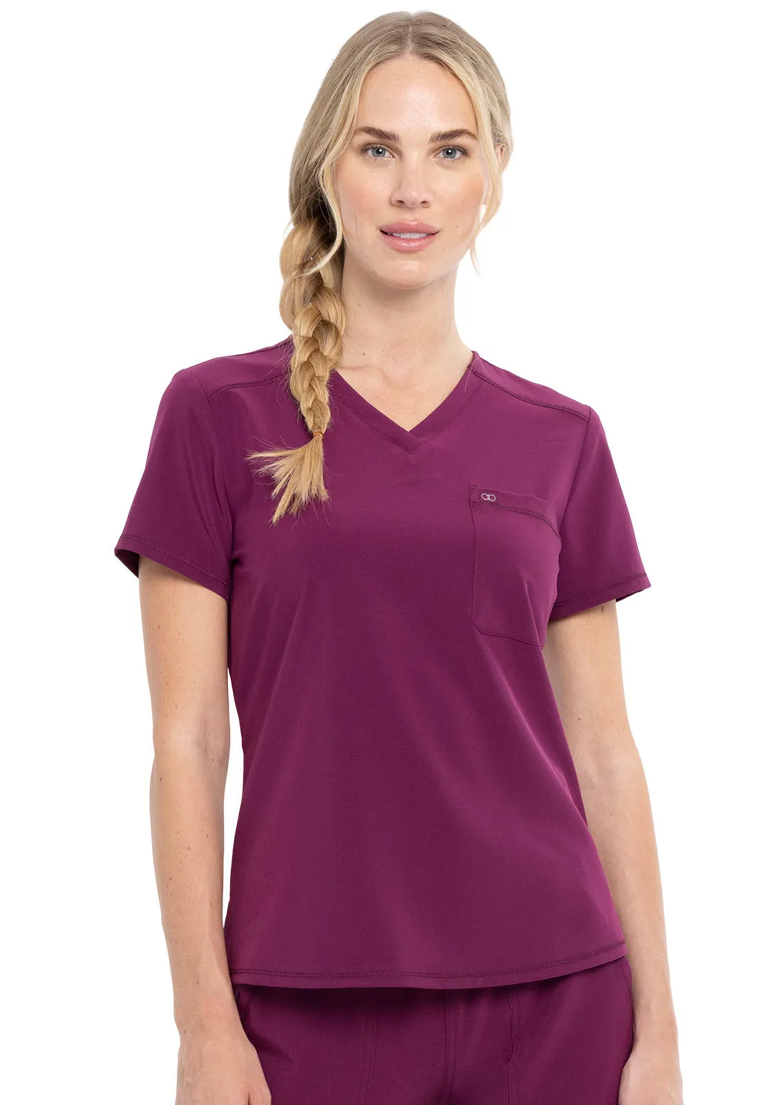 Allura by Cherokee Women's Tuckable V-Neck Scrub Top CKA690