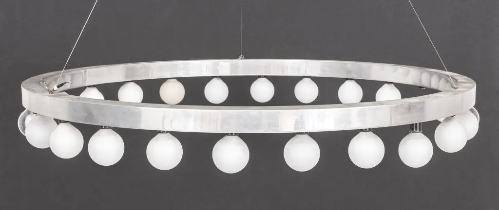 Alvin Lustig Manner Modern Ring Chandelier