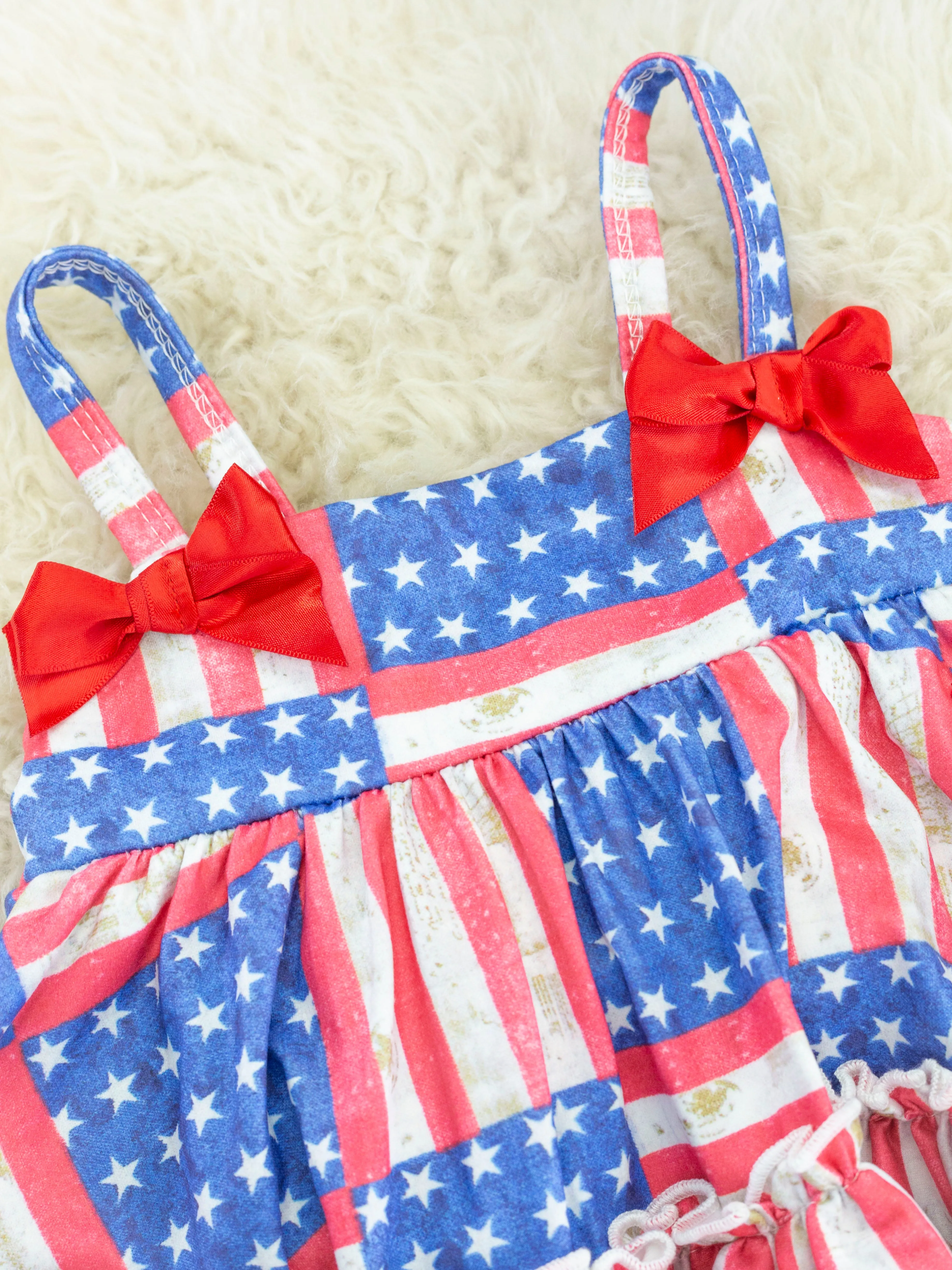 American Flag Swing Top & Ruffle Bloomers Outfit