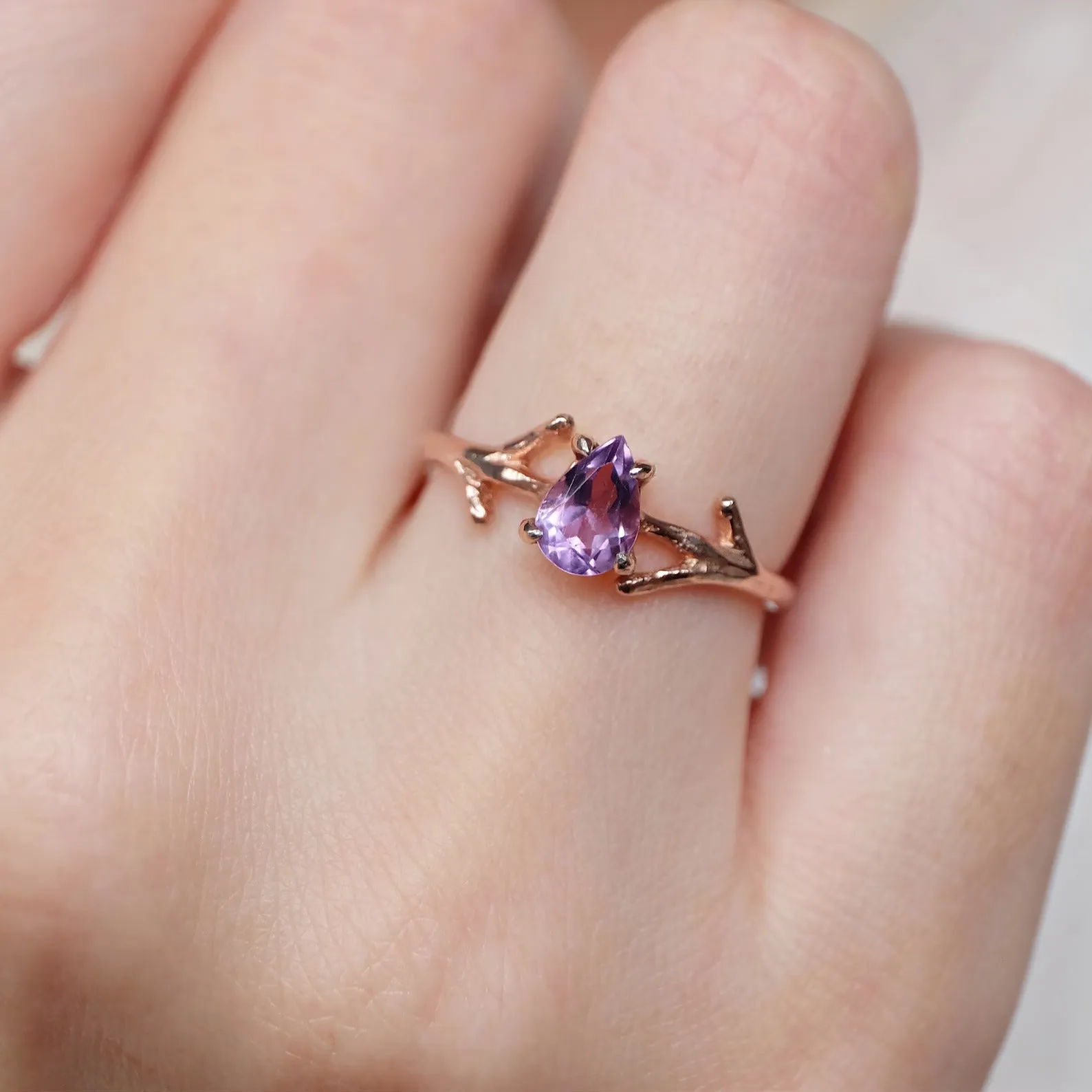 Amethyst Twig Ring Savisa