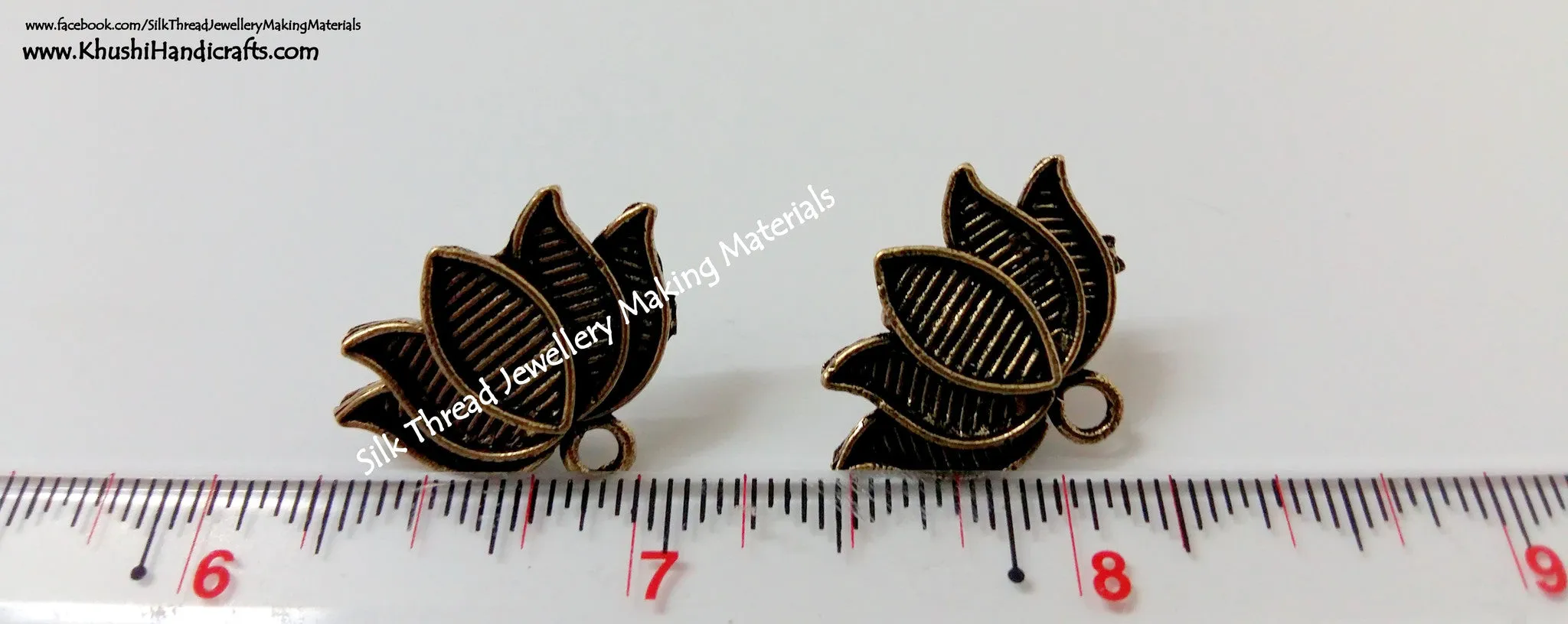 Antique Gold Lotus Studs -ST19