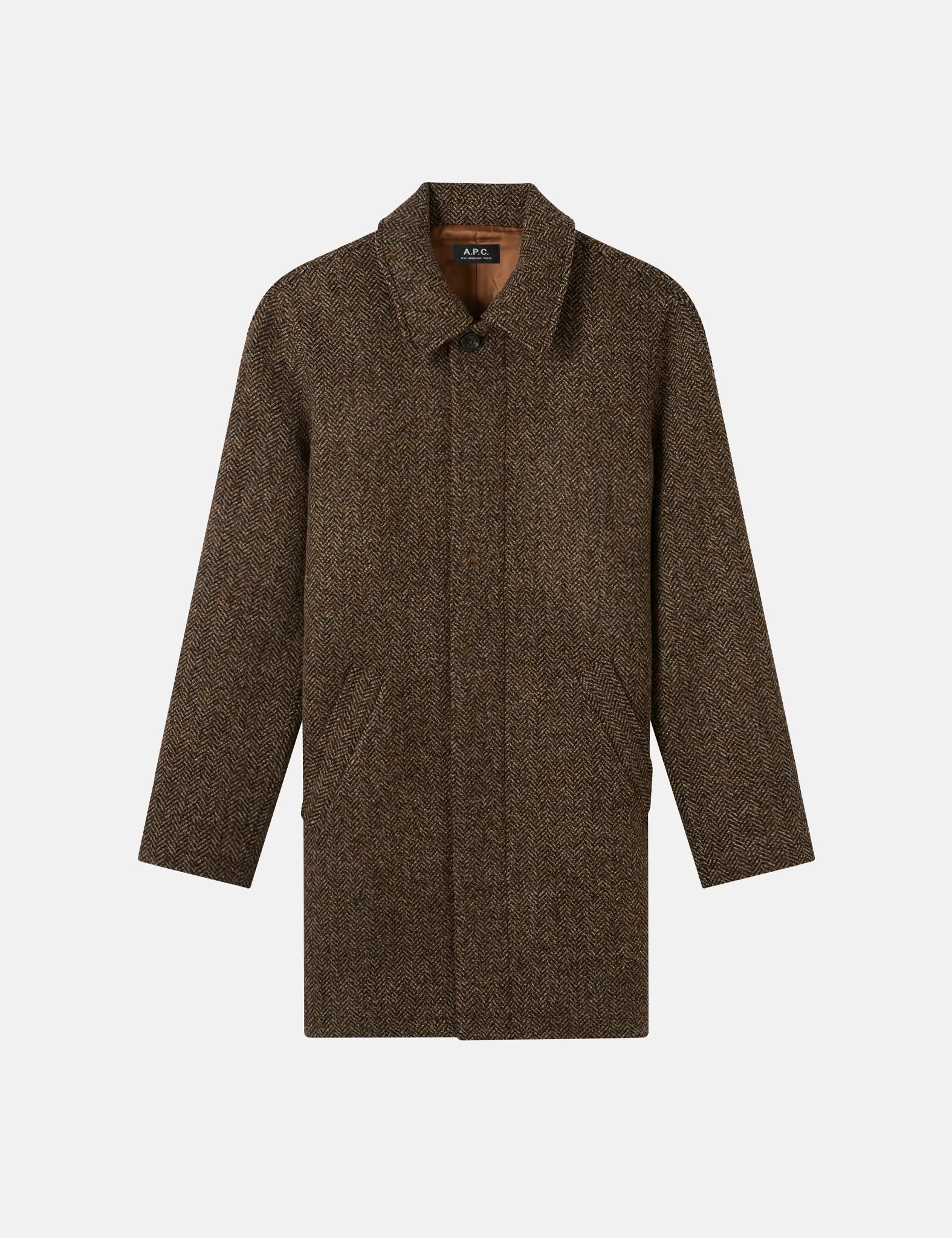 A.P.C. Pete Mac Overcoat - Heathered Beige