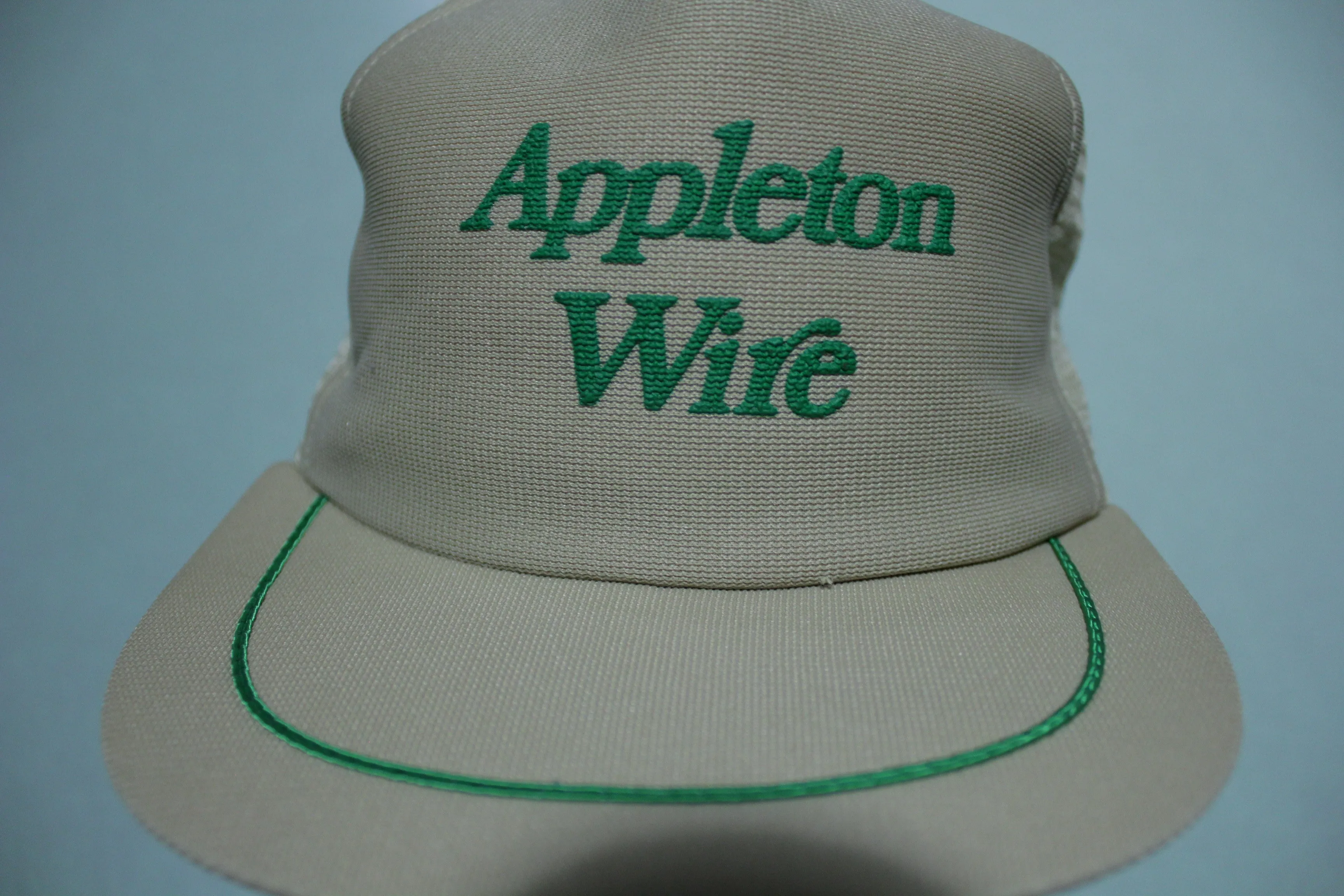 Appleton Wire Striped Vintage 80's Adjustable Back Snapback Hat