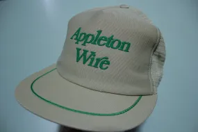 Appleton Wire Striped Vintage 80's Adjustable Back Snapback Hat