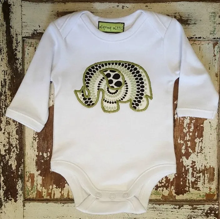 Appliqued Bodysuit - Ethan the Elephant