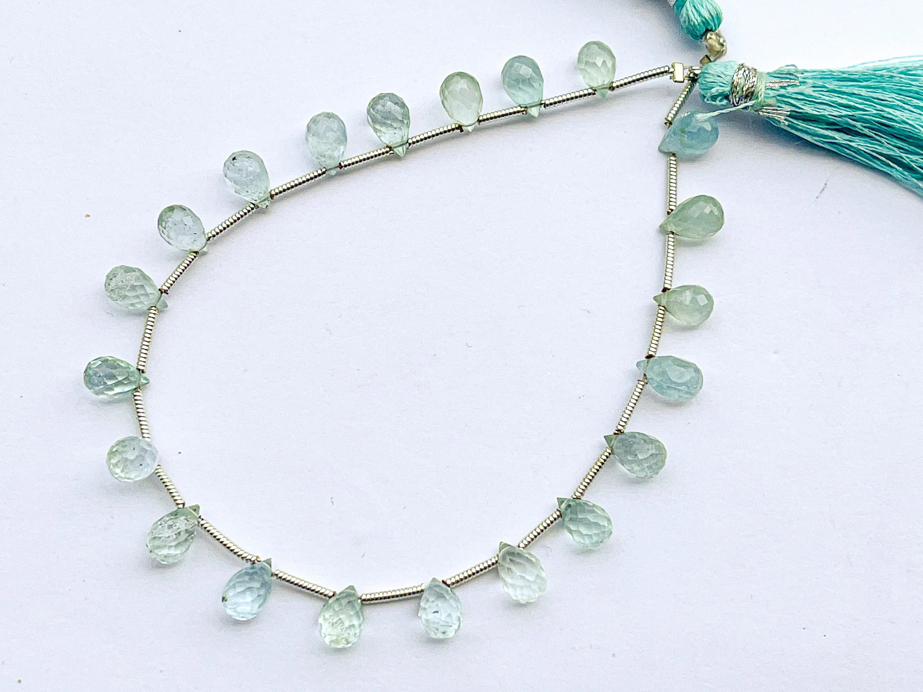 Aquamarine faceted drops