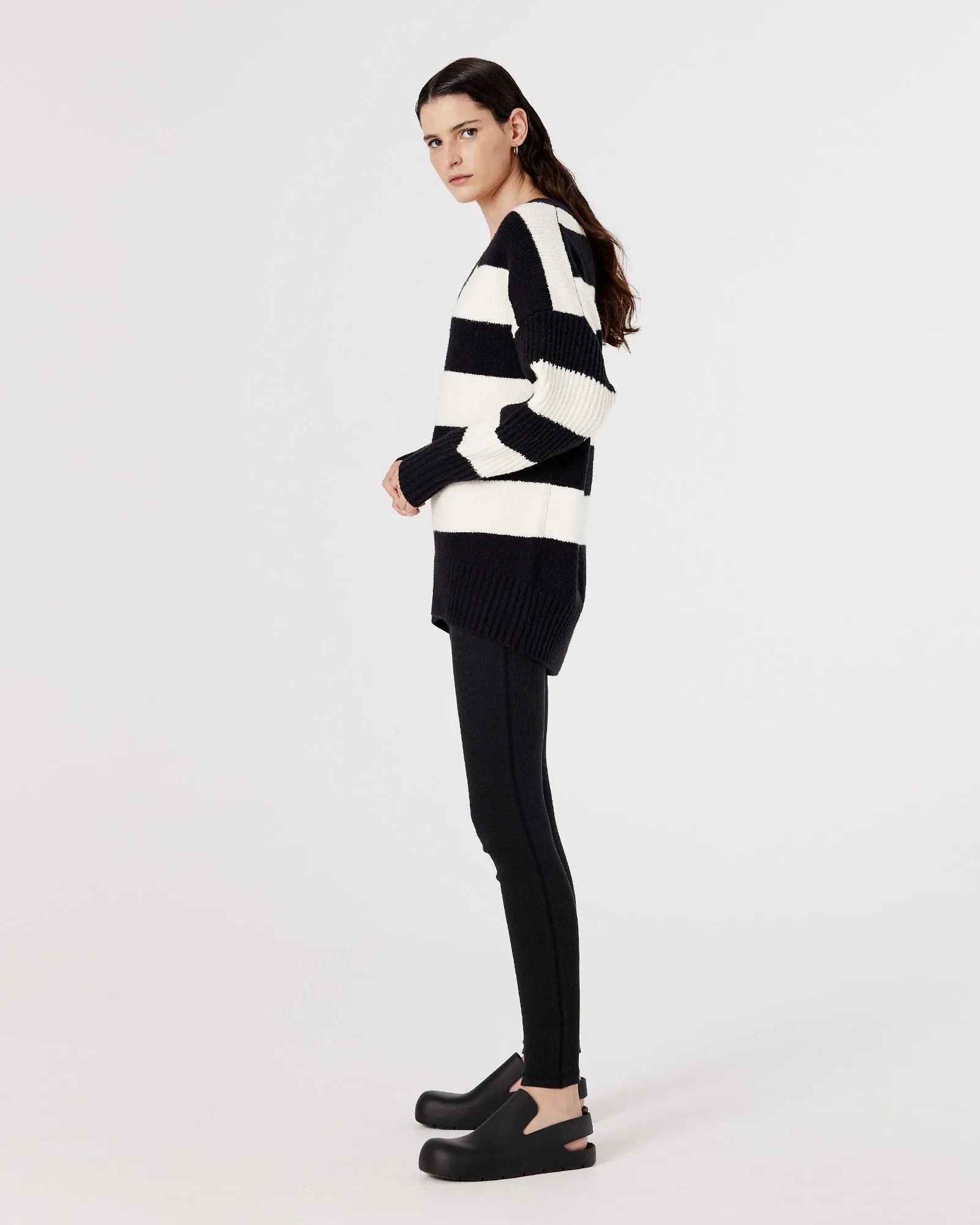 AVA SWEATER - IVORY STRIPE