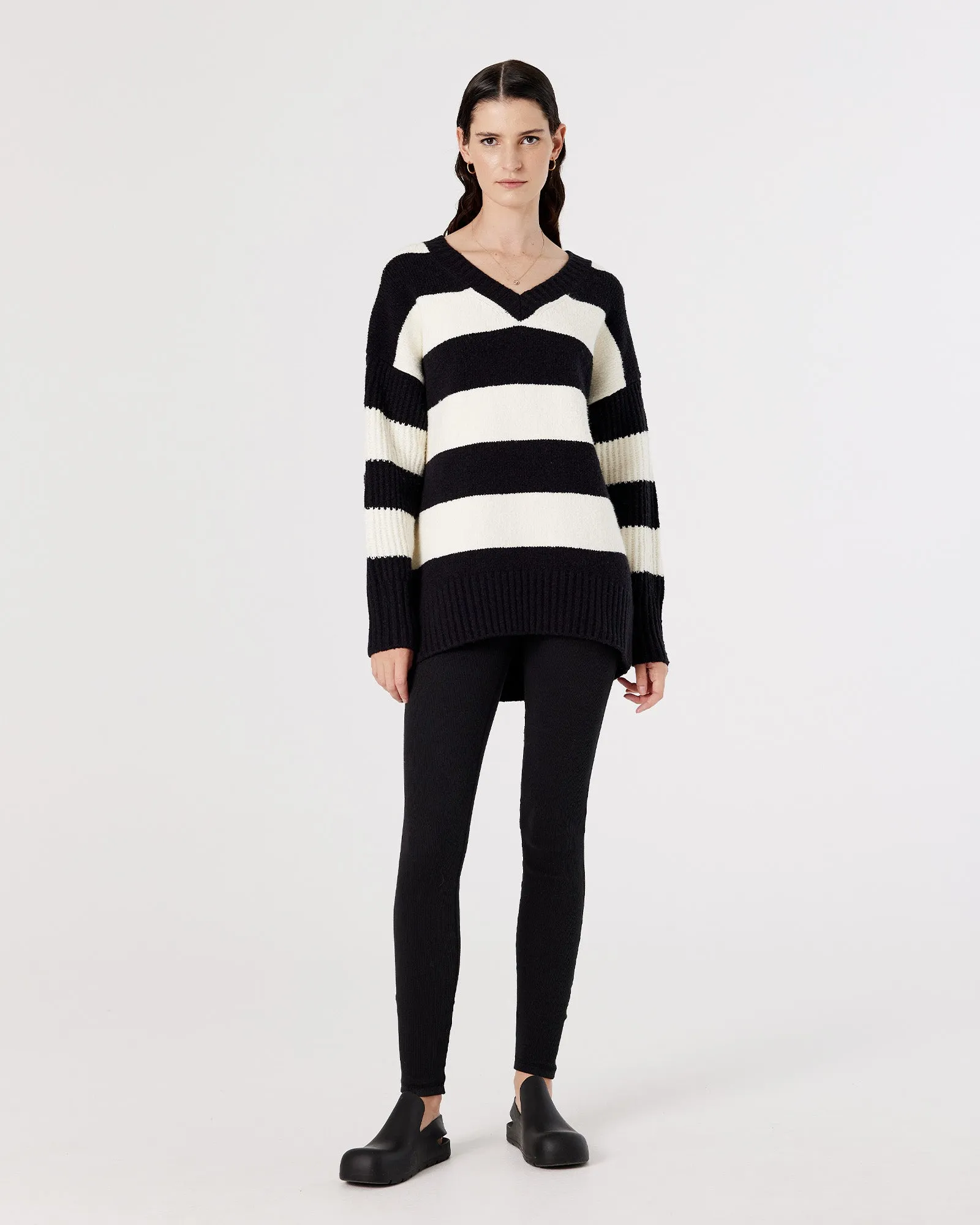 AVA SWEATER - IVORY STRIPE