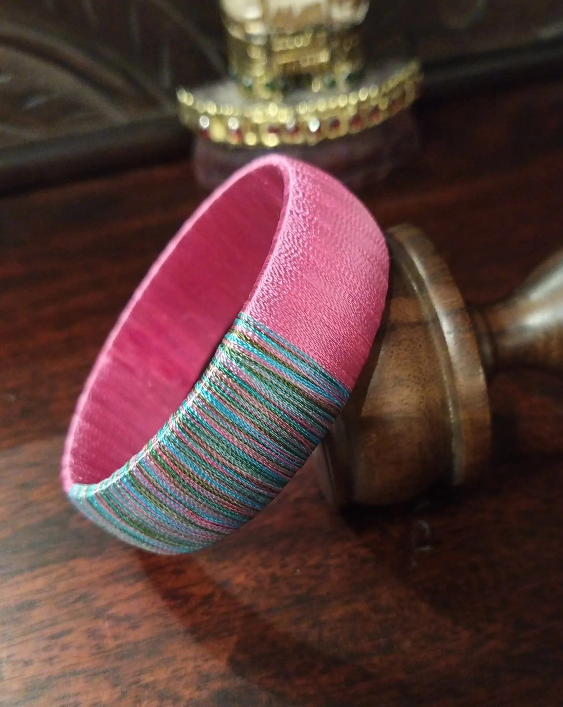 Baby Pink Silk Thread Bangles For Special Occaion...!!!!