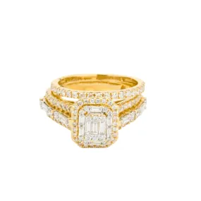 Baguette and Rounds Diamond Ring