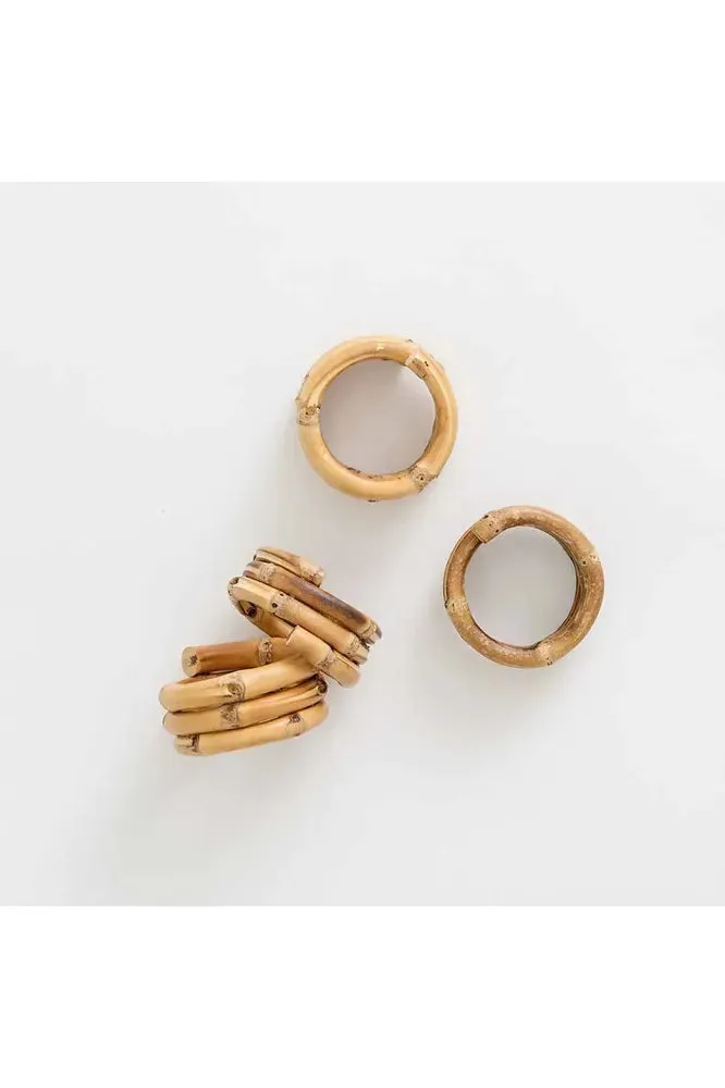 Bamboo Napkin Rings Set of 4