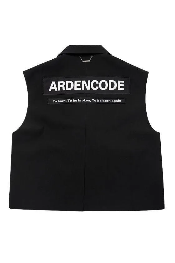 Black Unisex Oversized Vest