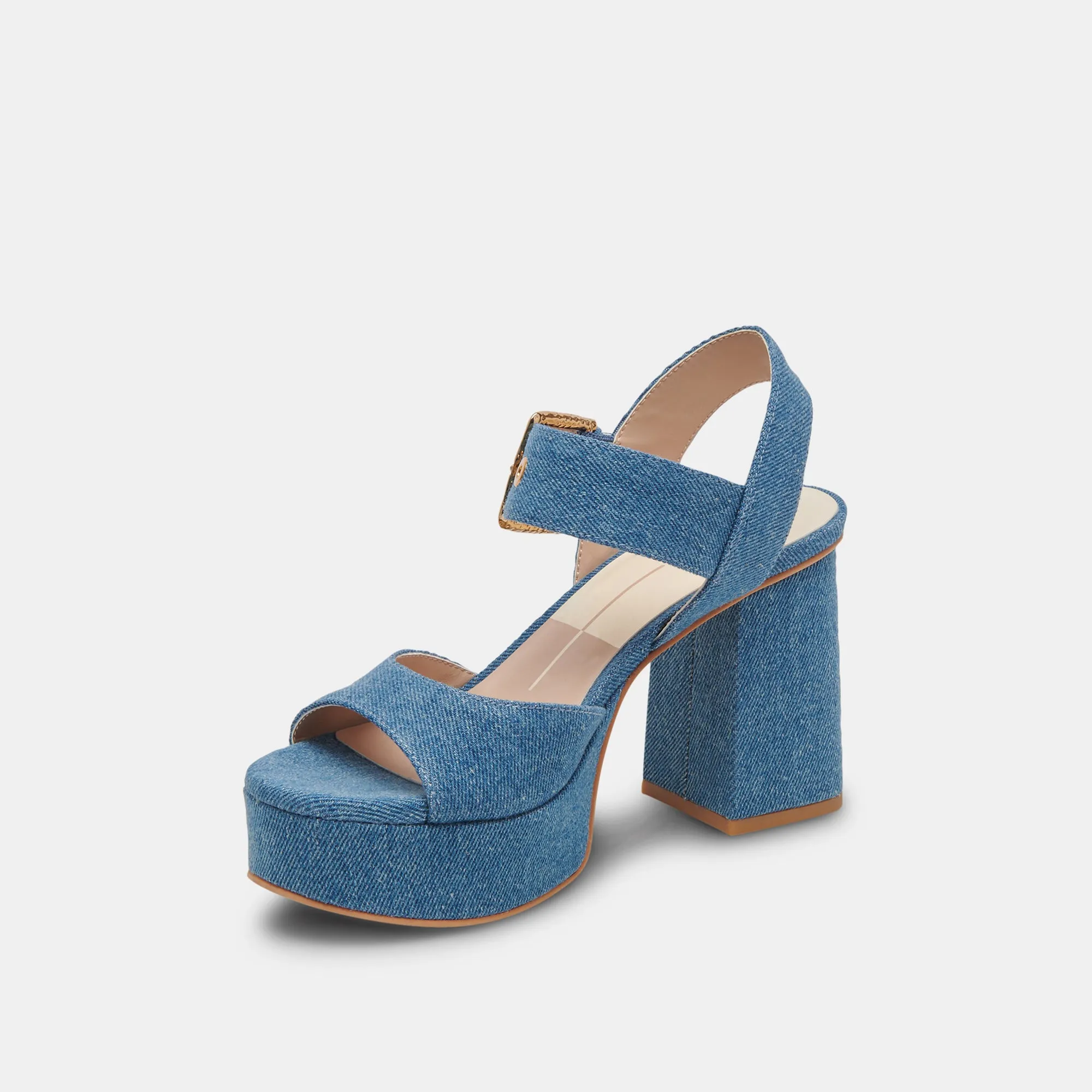 BOBBY HEELS BLUE DENIM