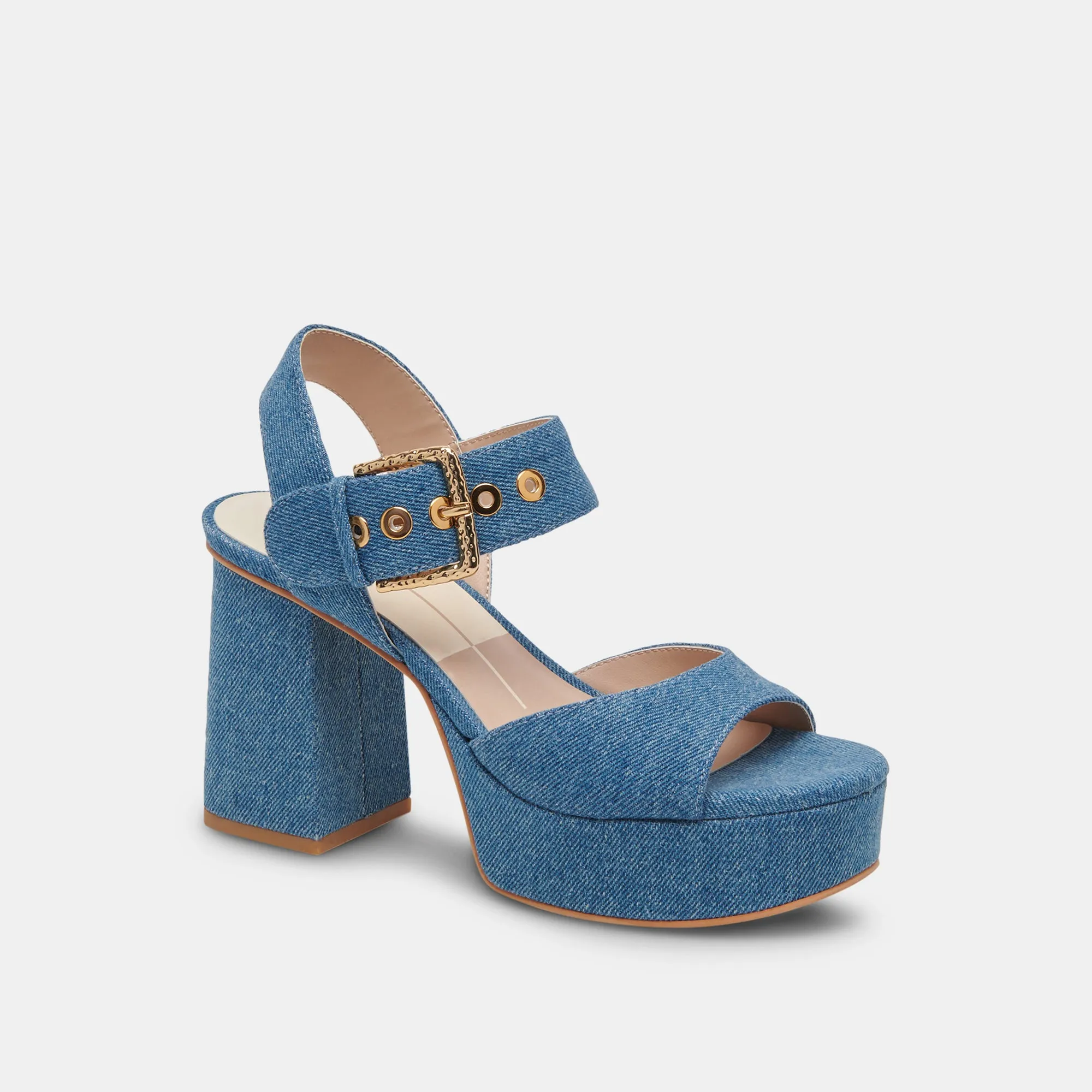 BOBBY HEELS BLUE DENIM