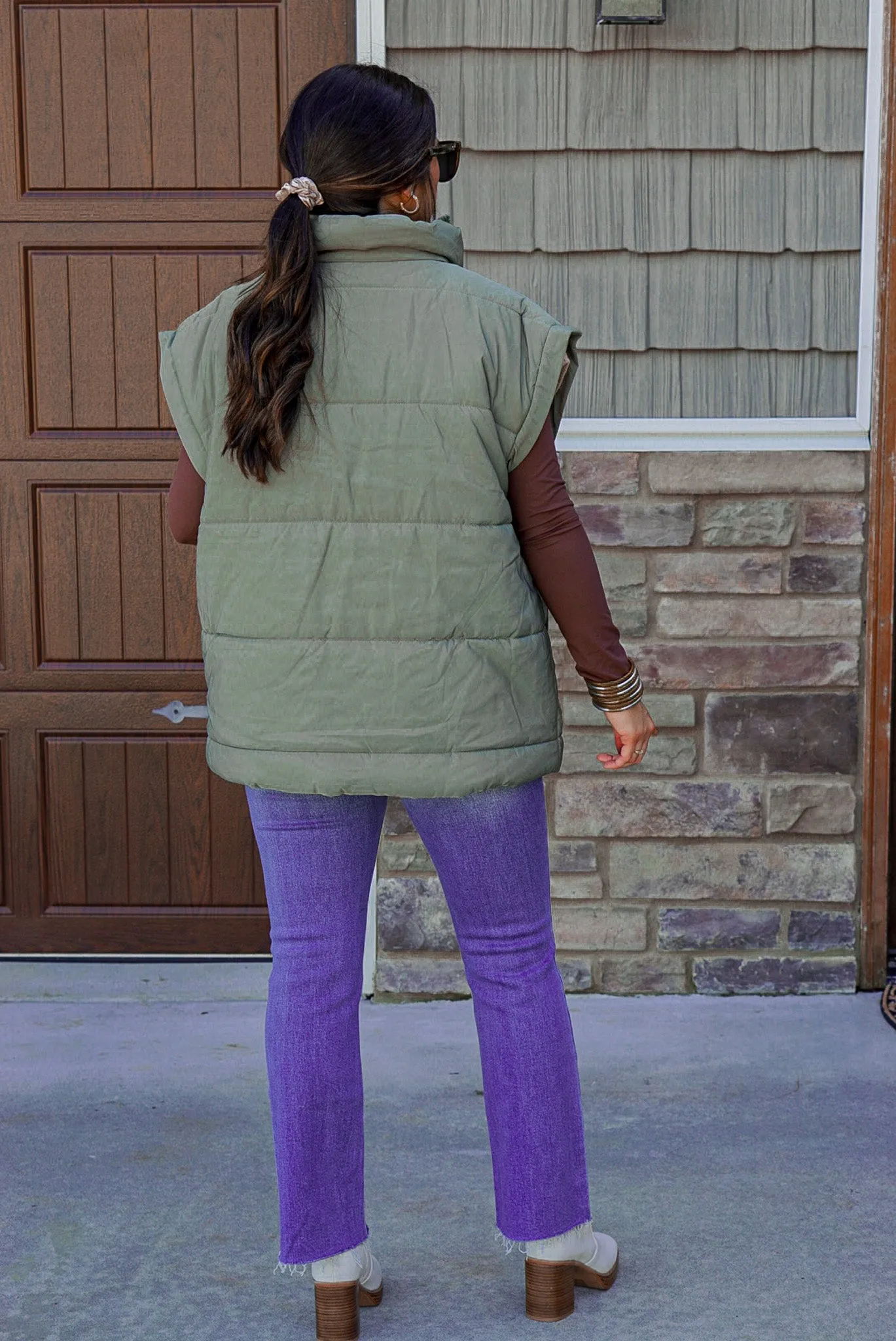 Bonfire Cutie Green Quilted Vest