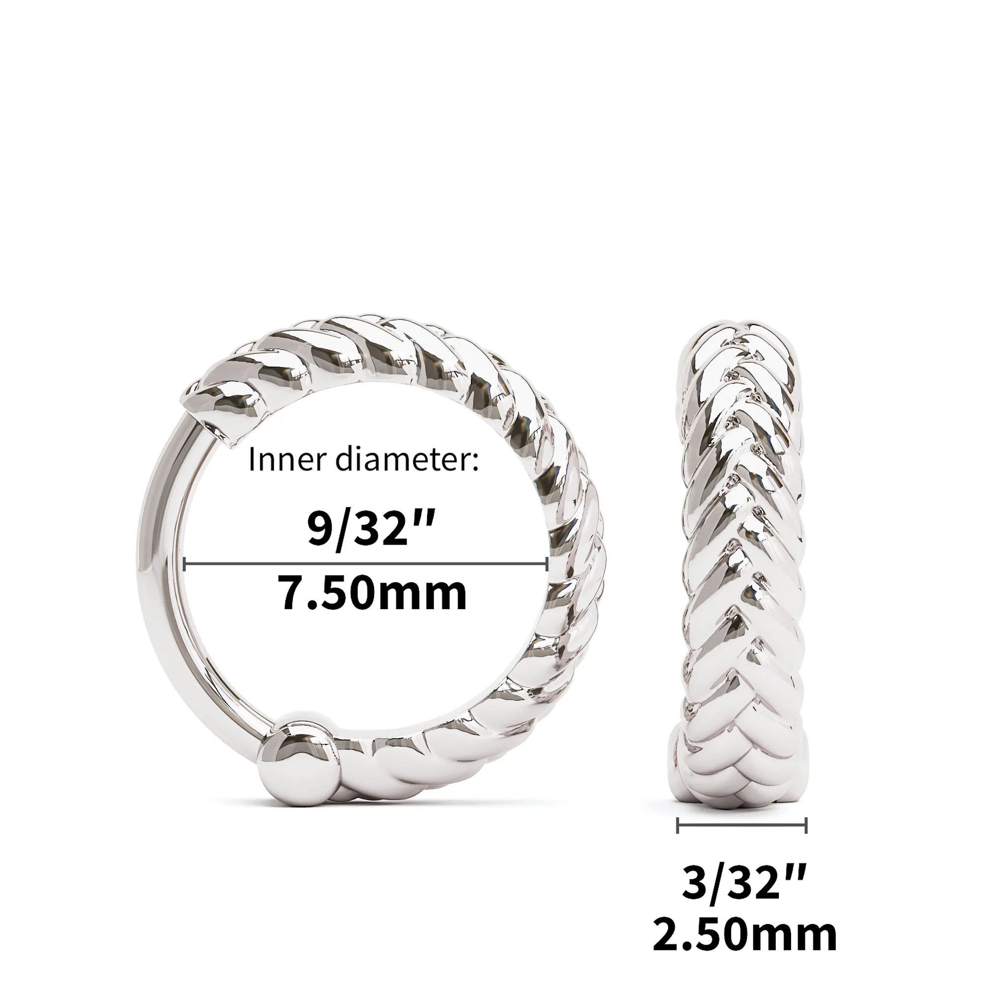 Braid Helix Clicker Hoop