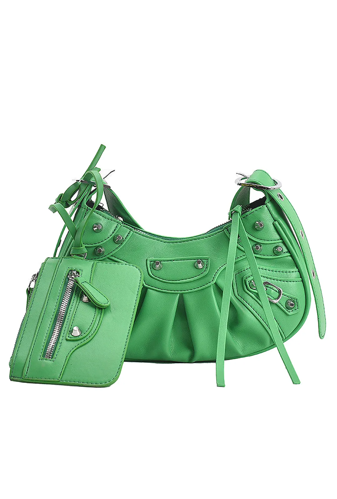 BRICKE - STUDDED HOBO BAG