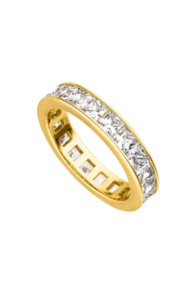 Brilliant Square Ring 14K Gold Plated