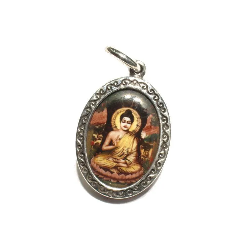 Buddha Sterling Silver Picture Amulet