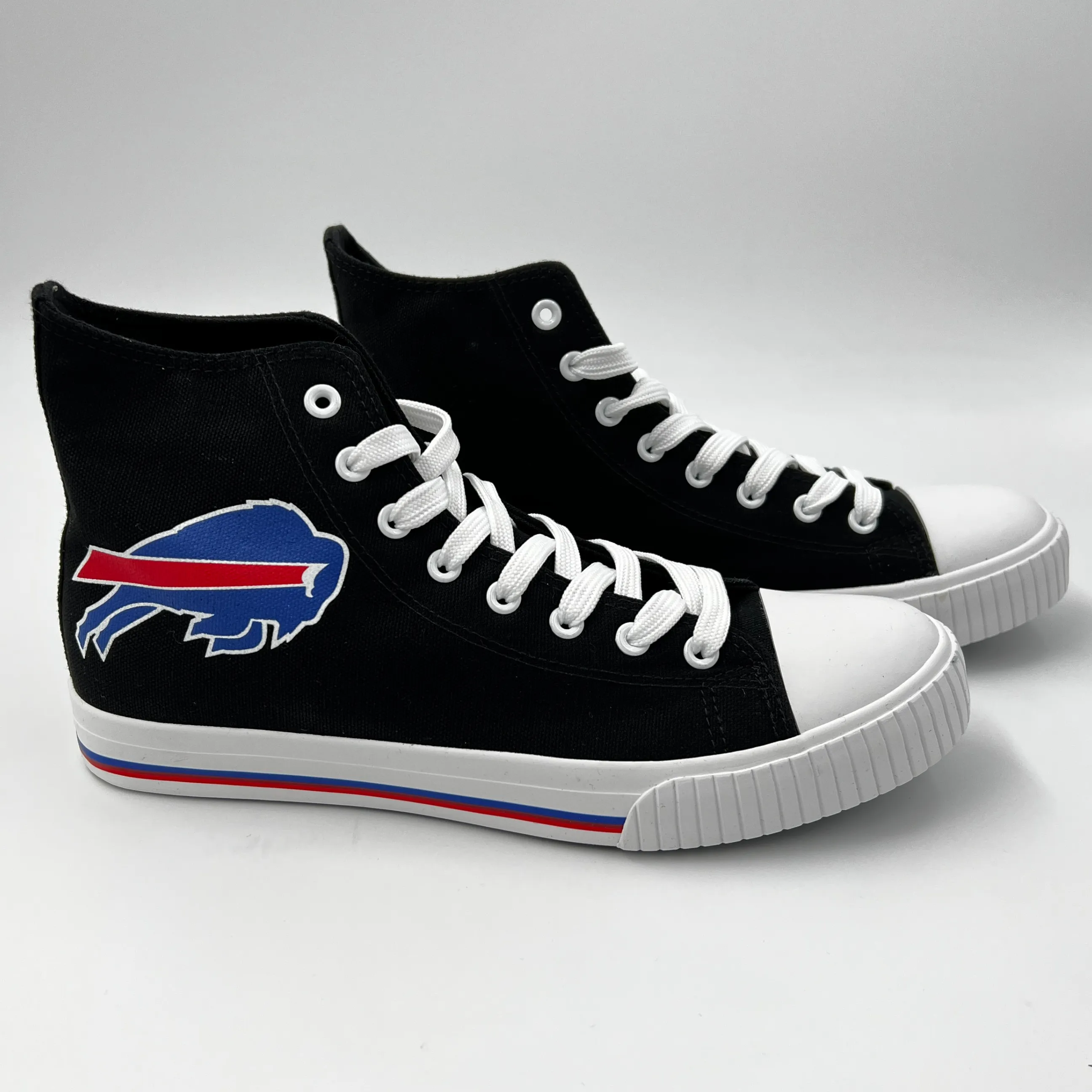 Buffalo Bills Black Canvas Hightop Sneakers