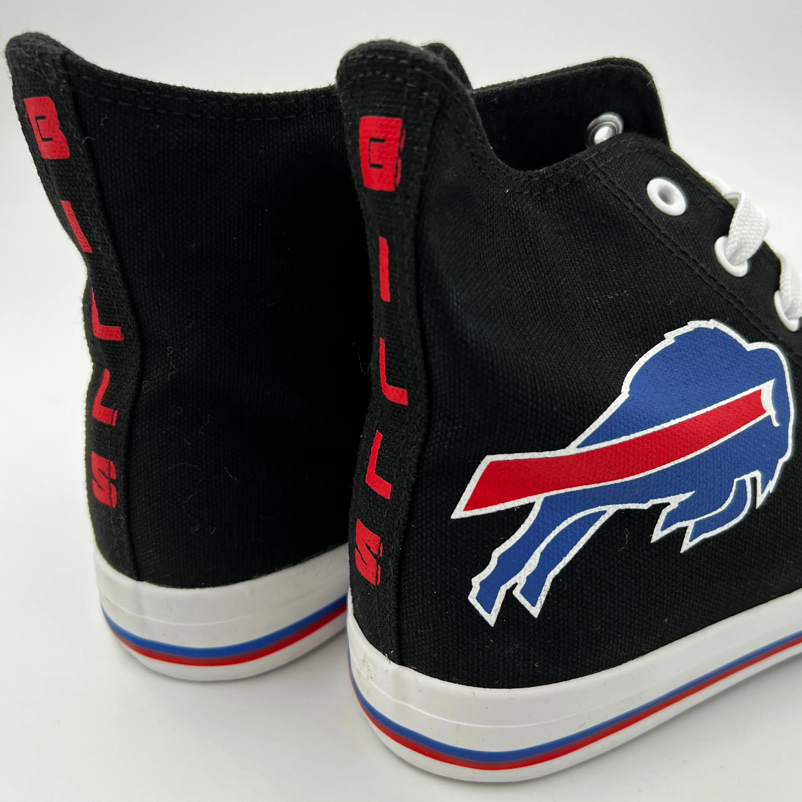 Buffalo Bills Black Canvas Hightop Sneakers