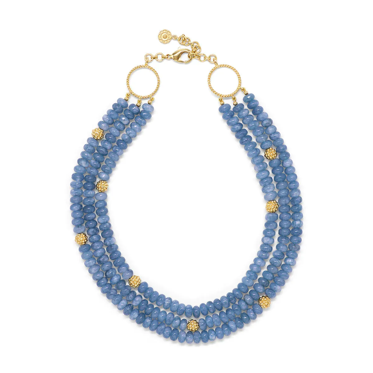 Capucine De Wulf Berry & Bead Triple Strand Necklace - (Ocean Jade or Meadow Jade)