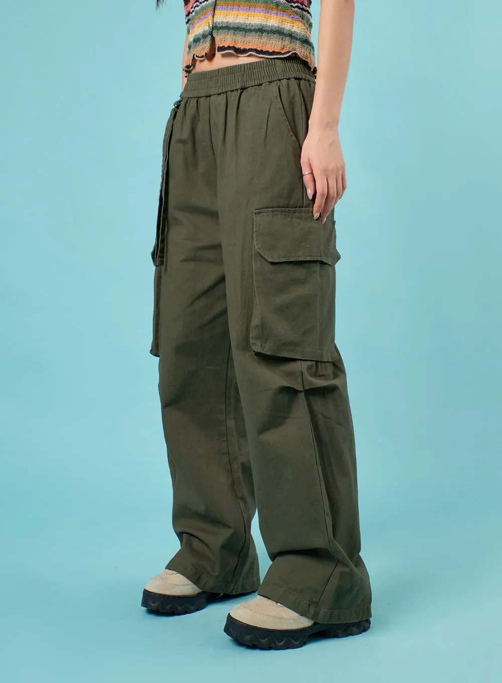 Cargo Wide-Leg Pants IJ430