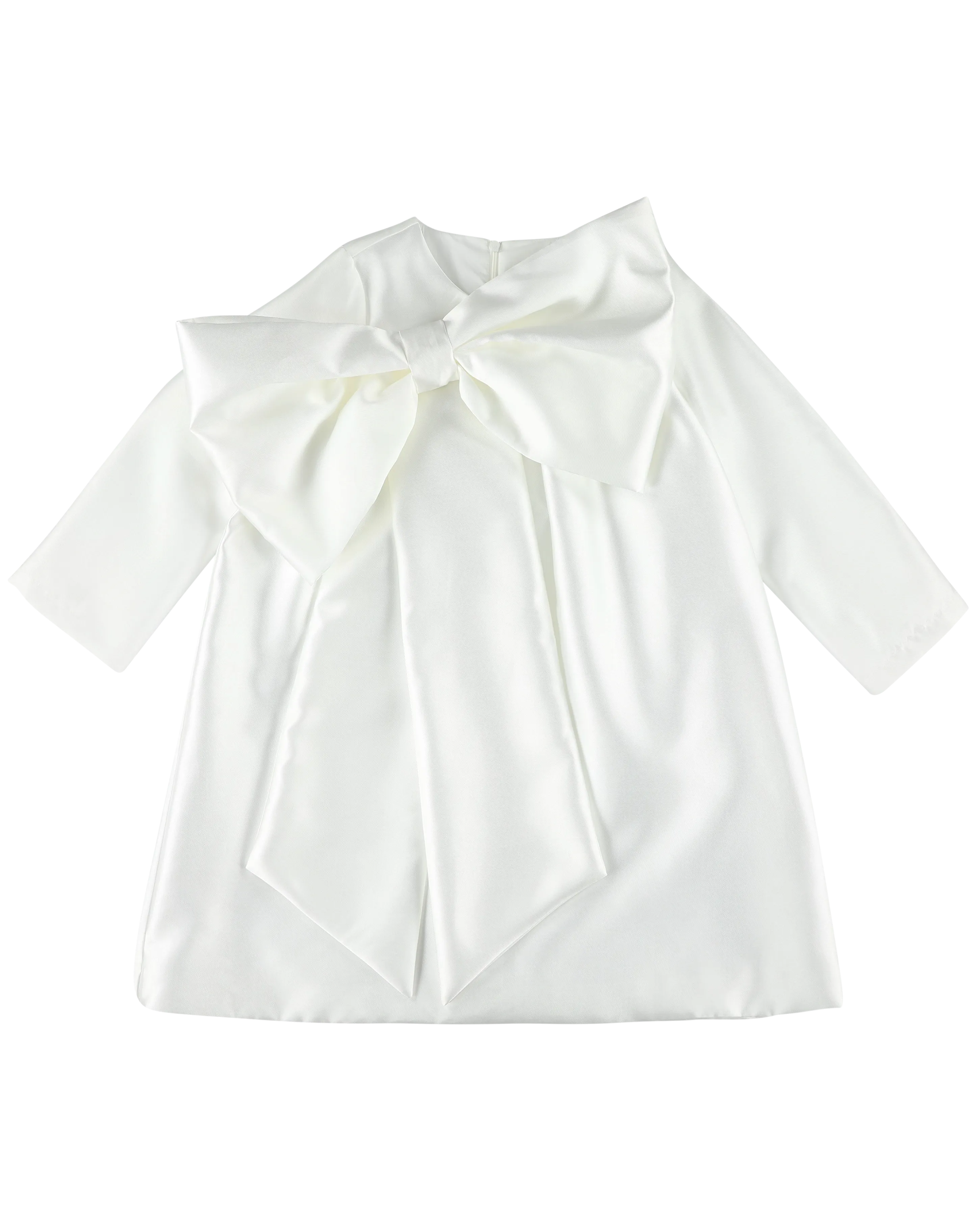 CAROLINE BOSMANS Gloss White Bow Dress