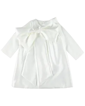 CAROLINE BOSMANS Gloss White Bow Dress