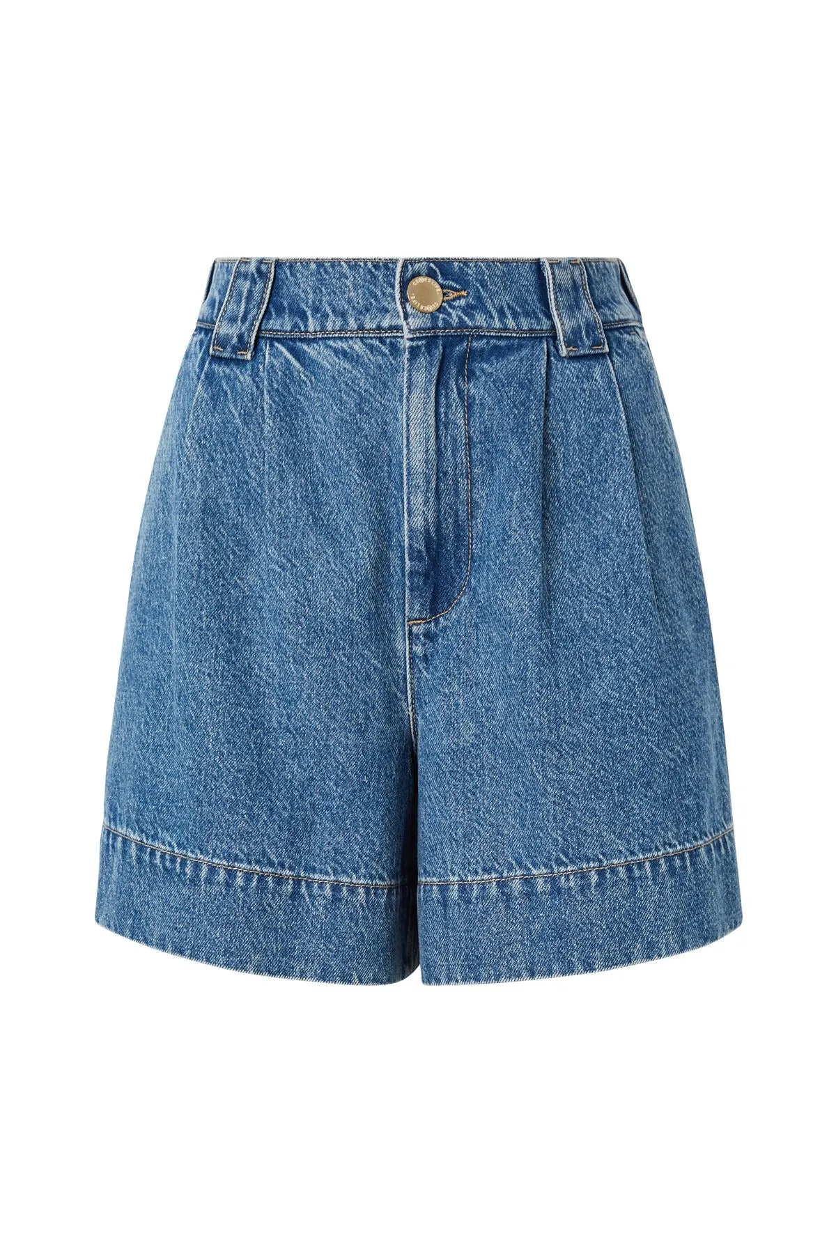 Ceres Life - Pleat Front Short - Fresh Indigo