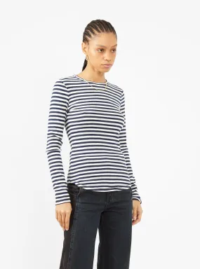 Charlotte T-shirt Navy & White Stripe