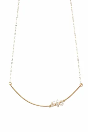 Clarity 14k Gold Fill Herkimer Diamond Cluster Necklace