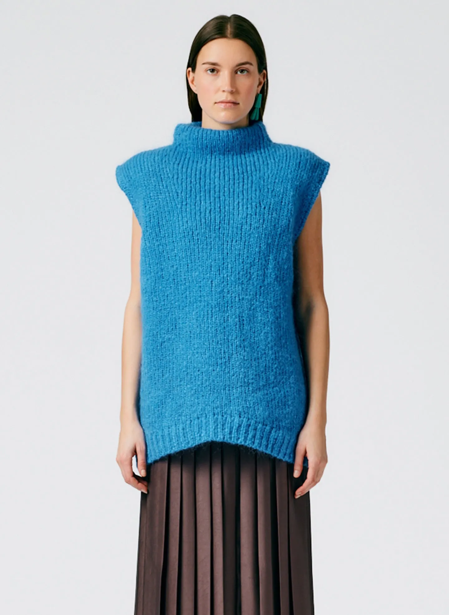 Claude Mohair Cocoon Funnelneck Vest