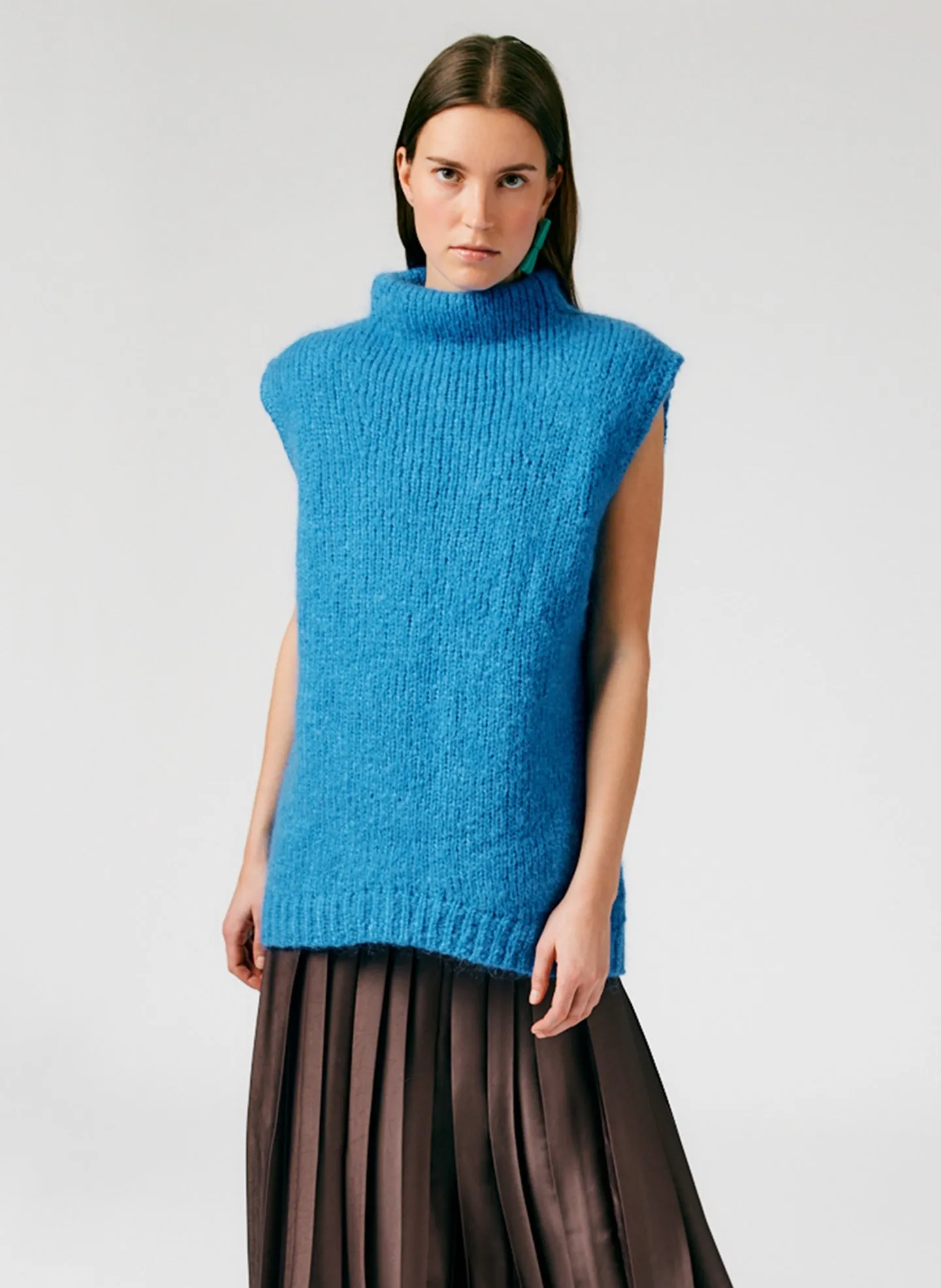 Claude Mohair Cocoon Funnelneck Vest