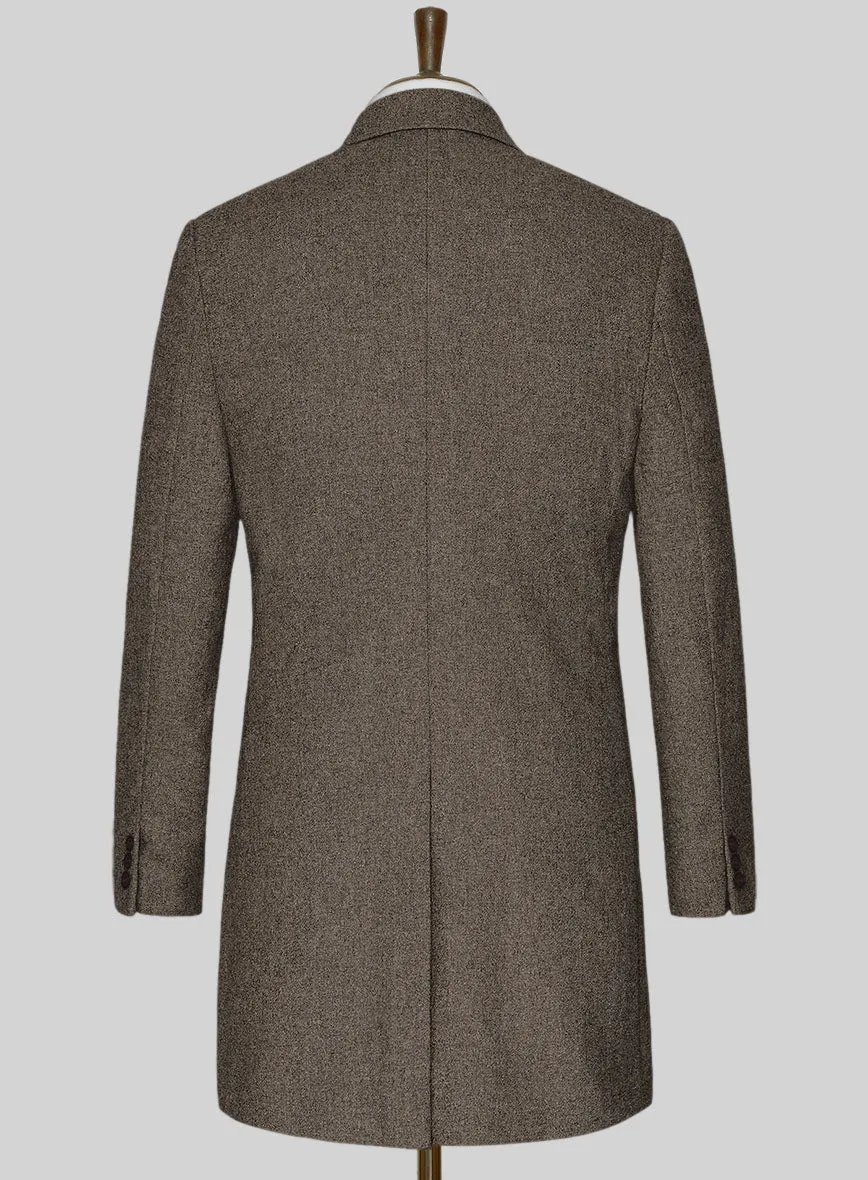 Dapper Brown Tweed Overcoat