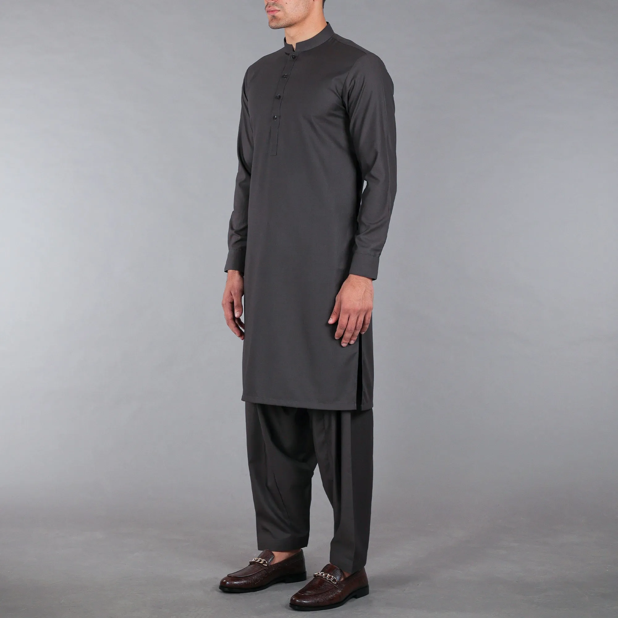 Dark Grey Shalwar Qameez