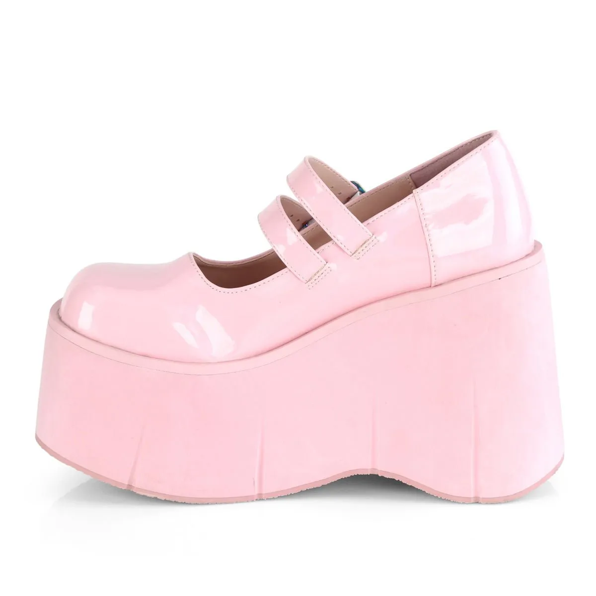 Demonia KERA-08 | Baby Pink Hologram Mary Janes