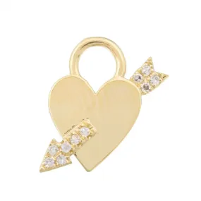 Diamond Heart Earring Charm