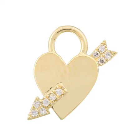 Diamond Heart Earring Charm