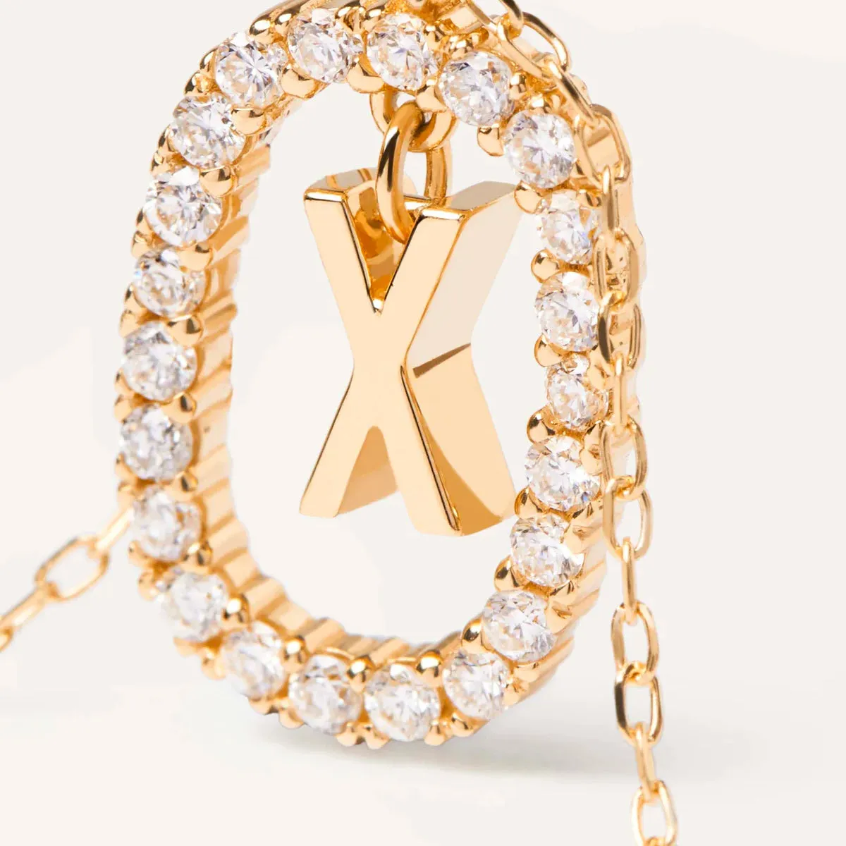 Diamond Letter Name Necklace in 14k Gold over Sterling Silver