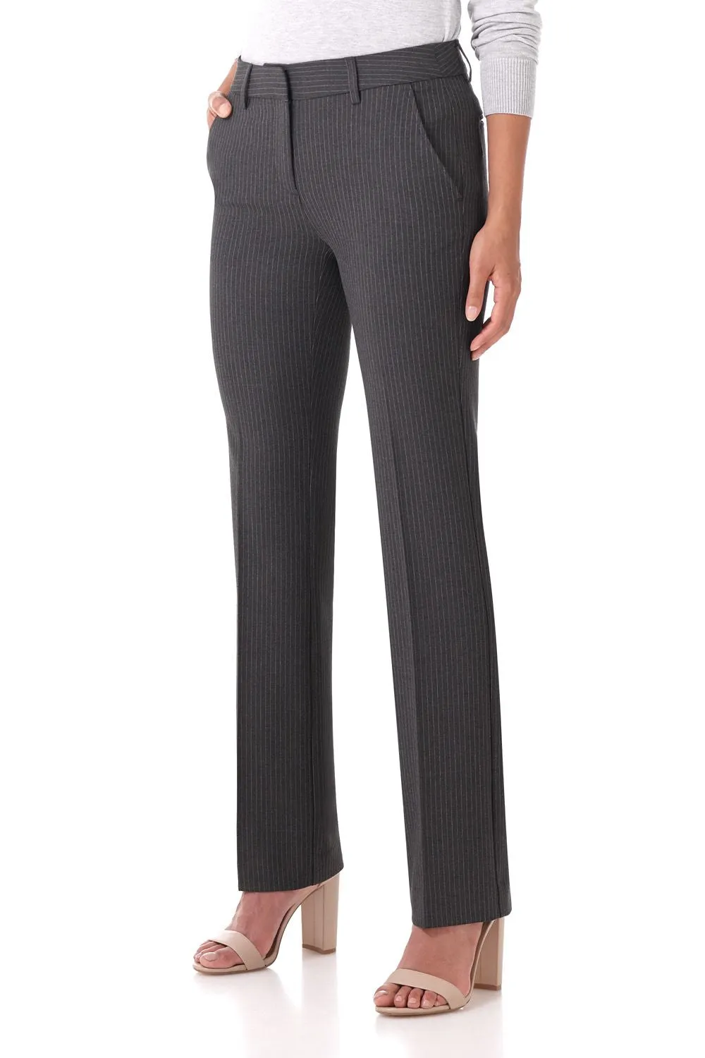 Easy care straight leg trouser dress pants